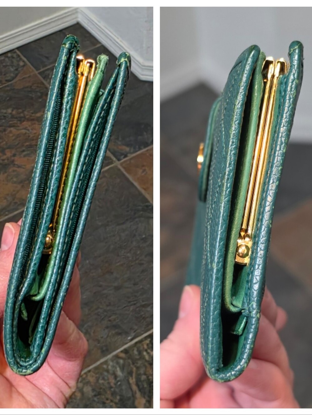Vintage Chanel Caviar Classic Long Flap Wallet in Emerald Green - WITH COA - Picture 5 of 16